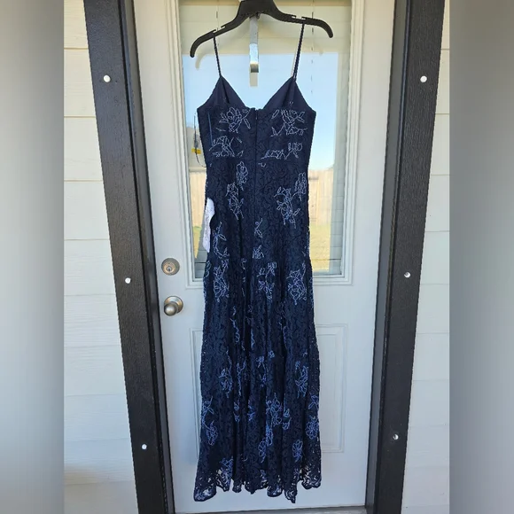 $428 Dress The Population Women Tess Slip Gown Medium Glam Party Old Money - Picture 13 of 16